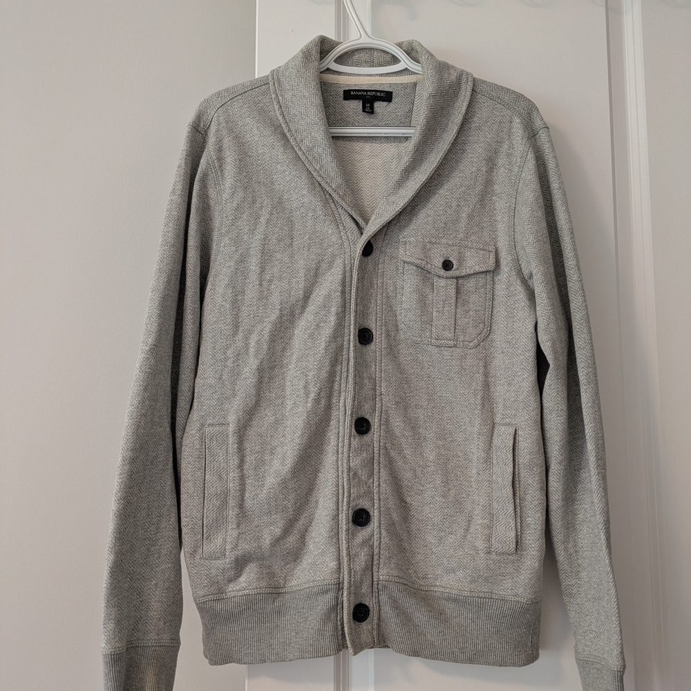 Banana Republic Light Gray Knit Sweater